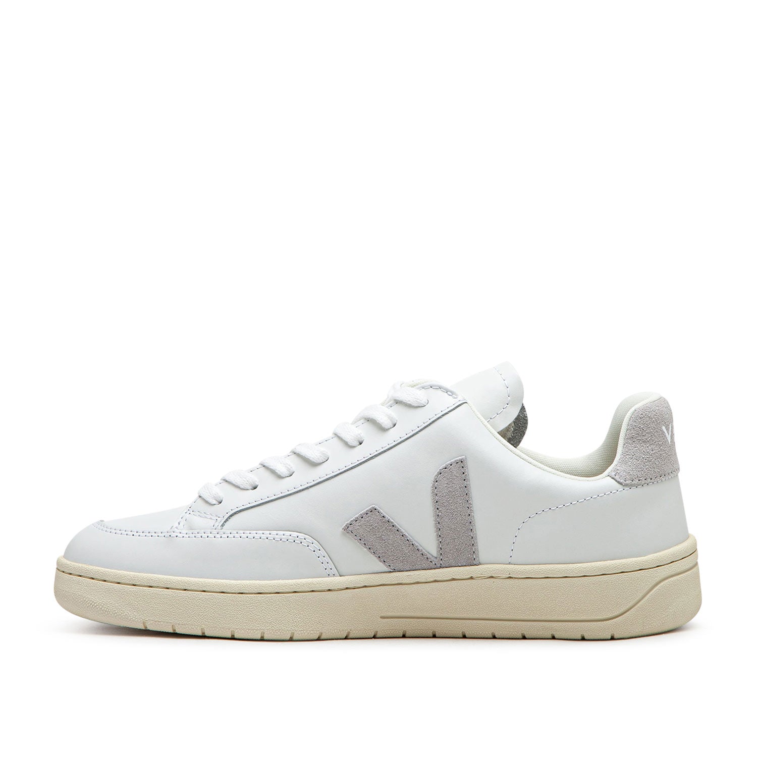 Veja V-12 Leather (White / Grey)