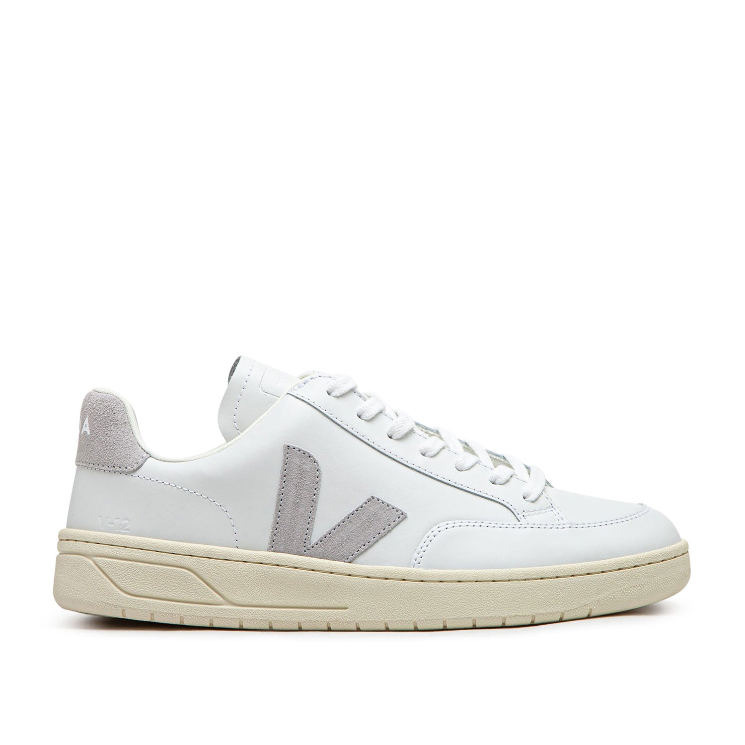 Veja V-12 Leather (White / Grey)