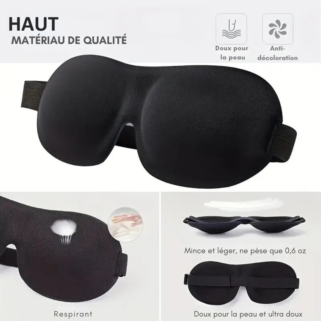 [PRENDS 2 PAYER 1] Masque Pour Les Yeux BlackOut 3D - Refuge de Nuit + CADEAU : 1 Cadeau de Noël